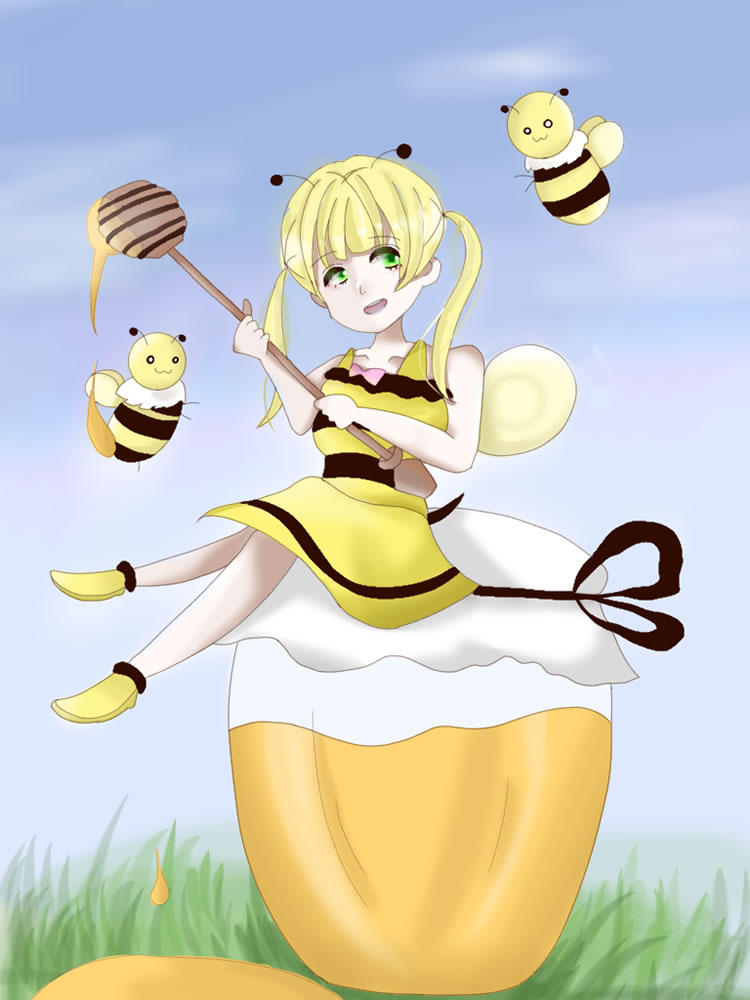 ミツバチと女の子